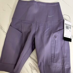 Nike Purple Bike Shorts with Elastic Waistband